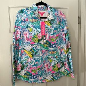 New with tags Lilly Pulitzer Skipper Popover Wish You Were Here Large